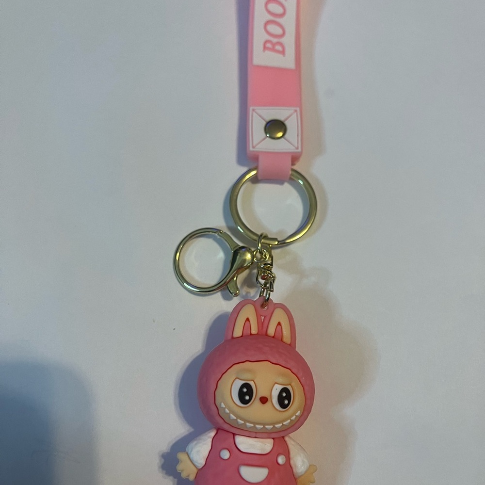 Pink Labubu Bunny Keychain